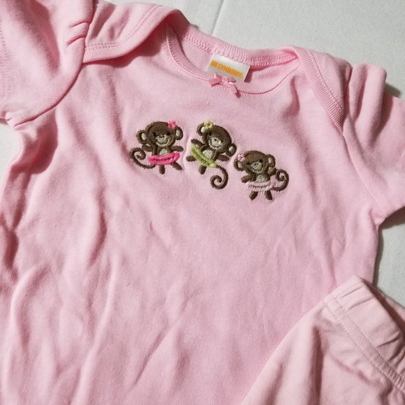 Gymboree Outlet Monkey 0-3 month NWT pants, 3-6 NWT bodysuit set. - Picture 2 of 4